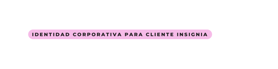 Identidad Corporativa para Cliente insignia
